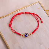 Pulseras Hilo Tejida - Ojo Turco Azul Slim