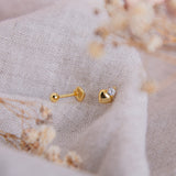 Aretes Mini - Corazoncito y luz
