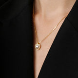 Collares - Corazón Perlado