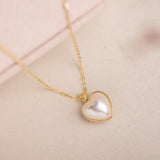 Collares - Corazón Perlado