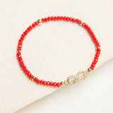 Pulseras Murano - Infinito Muranitos rojos