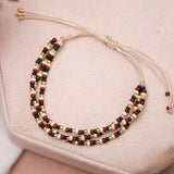 Pulseras Hilo Carlotas - Guinda