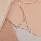 Collares - Doble estrella silver