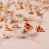 Aretes Mini - Diamante Arcoíris
