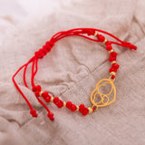 Pulseras Hilo Nudo - Love Family Red