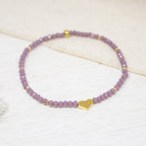 Pulseras Murano -  Corazón Lila
