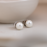 Aretes Mini - Perla Silver XL