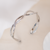 Pulseras Bangles - Bold Twist Silver
