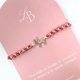 Pulseras Hilo Trenzada - Llamita Rubí