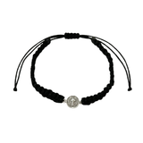 Pulseras Hilo Tejidas - San Benito Negro Silver