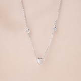 Collares - Corazón Brillante Silver