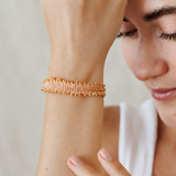 Pulseras Hilo Tejidas - Soft Coral