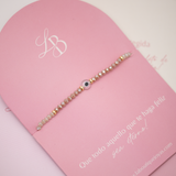 Pack 8 Pulseras Hilo Murano - Ojo Turco Rosa