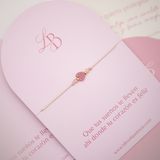 Pack 8 Pulseras Hilo Slim - Corazón Cuarzo Rosa