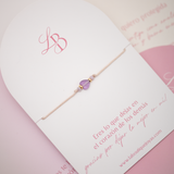 Pack 8 Pulseras Hilo Slim - Corazón Cuarzo Amatista