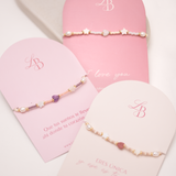 Pulseras Broche - Corazón Amatista