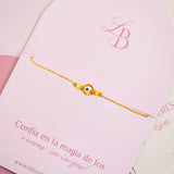 Pulseras Hilo Básicas - Amarillo Ojo Turco Amarillo