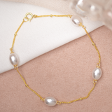 Pulseras Broche - Perlas Gold