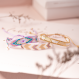 Pulseras Hilo Tejidas - Magic Print Gold