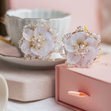 Maxi Aretes - White Poinsettia