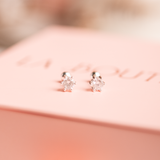 Aretes Mini - Flor silver