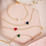 Pulseras Broche -  Corazón Blanco