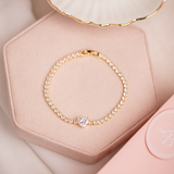 Pulseras Broche -  Corazón Blanco