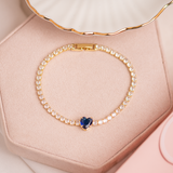 Pulseras Broche -  Corazón Azul