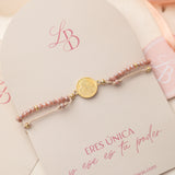 Pulseras Hilo Murano - Virgen del Carmen Rosa