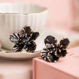 Maxi Aretes - Black Poinsettia