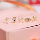 Aretes Mini - Mano Hamsa