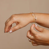 Pulseras Broche - Perlas Gold