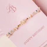 Pulseras Hilo Murano - Iniciales Pastel