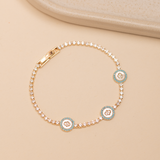 Pulseras Broche - Hamsa Circones Celeste