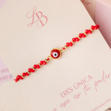 Pulseras Hilo Trenzada - Ojo Turco Rojo