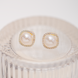 Aretes Mini - Cuadro Perla