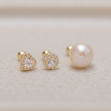 Aretes Mini - Corazón Shine