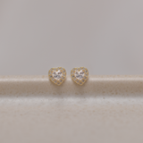 Aretes Mini - Corazón Full Shine