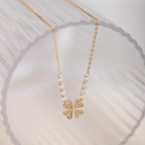 Collares - Trébol y Perlas