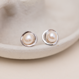 Aretes Mini - Perla Silver