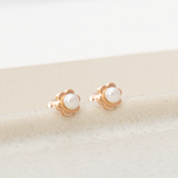 Aretes Mini - Abridores Flor Perlada