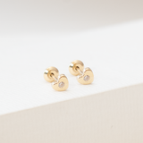Aretes Mini - Abridores Corazón Lucero