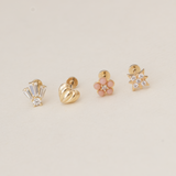 Aretes Piercing - Crystal