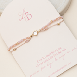 Pulseras Hilo Murano - Bezel Heart