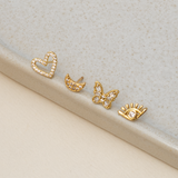 Aretes Mini- Ojo de Cristal