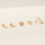 Aretes Piercing - Crystal Drop