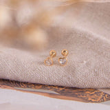 Aretes Mini - Abridores  Corazon Cristal