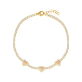 Pulseras Broche - Coral Hearts Golden