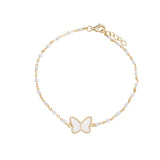Pulseras Broche - Mariposa White