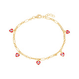 Pulseras Broche - Ojos Turcos Rojos